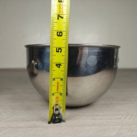 Vintage Revere Ware Pre-68 Stainless Steel Mixing Bowl With Handle Ring 8.5" - Picture 8 of 8